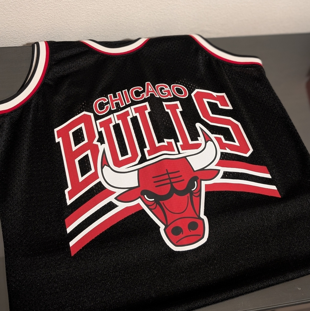 2014 Chicago Bulls x Mitchell & Ness Black Basketball Jersey Michael Jordan S